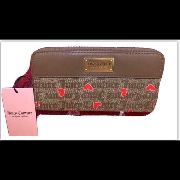 NWT Juicy Couture Chestnut Petal Stat Word on the Street Handbag with Wristlet - Picture 2 of 7